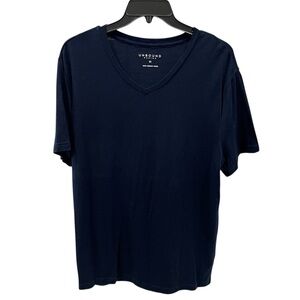 Unbound Men's Navy Blue Merino V‑Neck T‑Shirt Size Medium